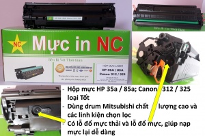 Hộp mực HP 85A, p1102, 1212, 1132 loại 1 (bền)